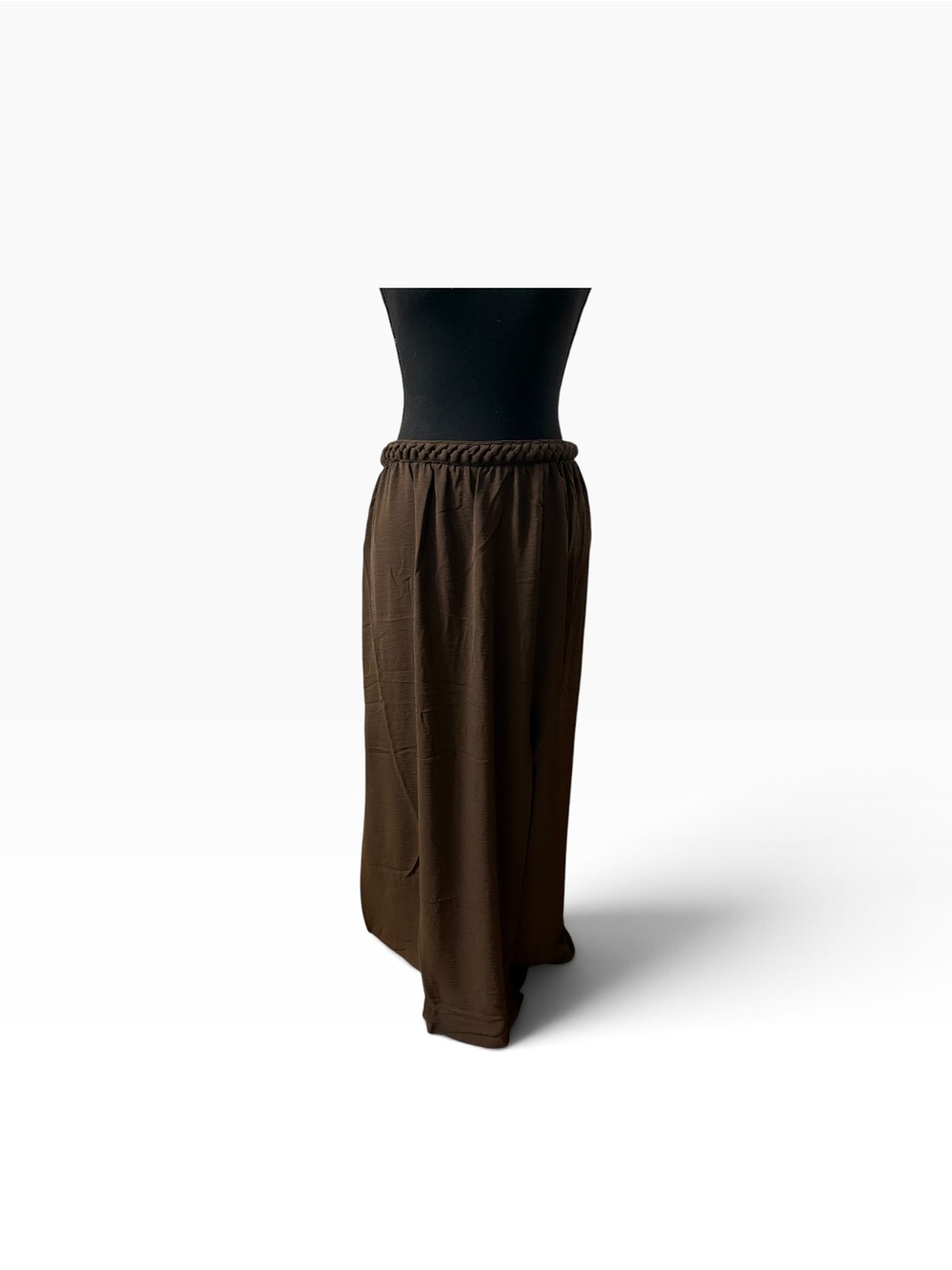 Women's Brown Maxi Skirt with Braided Waistband Joie small new